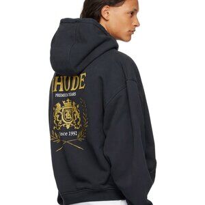 Rhude Cresta Cigars Hoodie - Size X-Small - Vintage Black - NWT